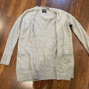 Abercrombie Gray Open Front Cardigan